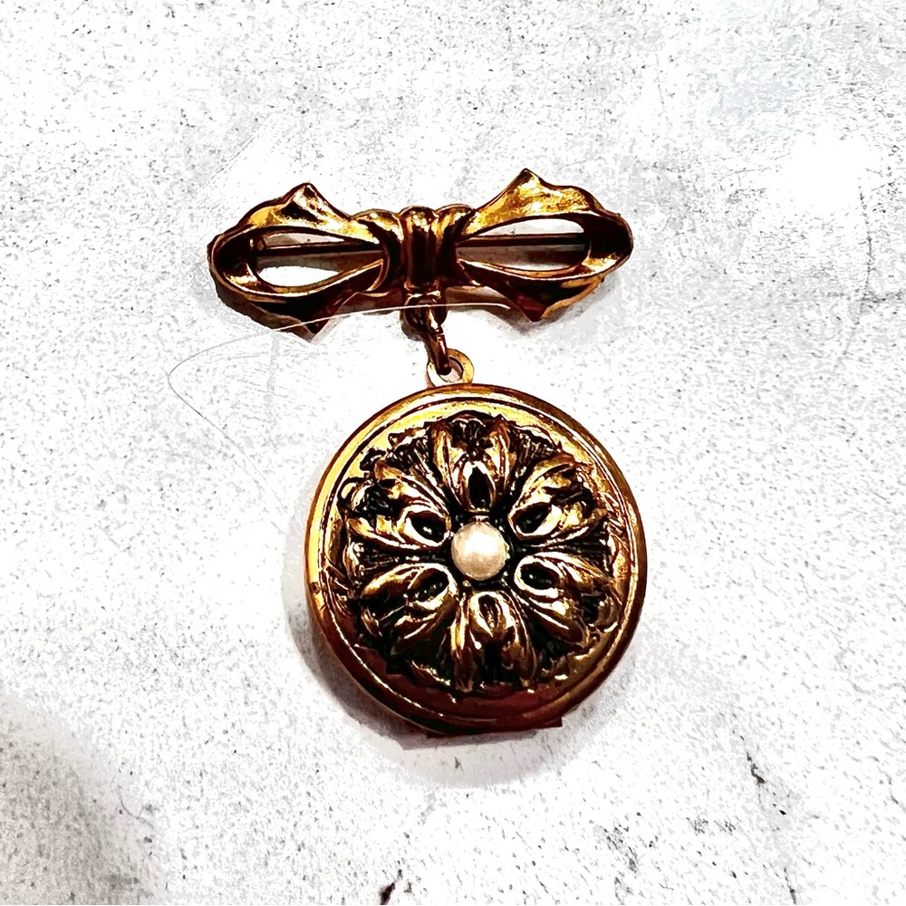 Vintage Locket Brooch